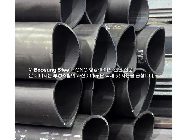 울산 100A·150A SPP 파이프 CNC 절단 및 용접 방향 마킹